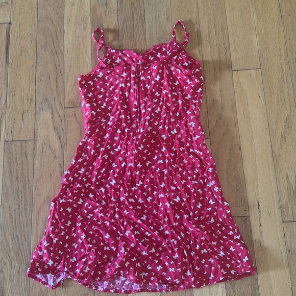 Art Class | Red Spaghetti Strap Butterfly Dress | Adjustable Straps | size XL 14 - Picture 3 of 5